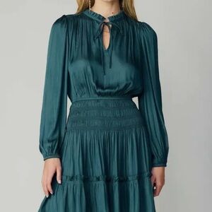 Current Air Teal Long Sleeve mini dress
